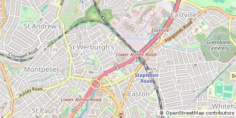 Map of ST Werburghs, Bristol