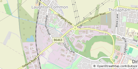 Map of Dinnington, South Yorkshire
