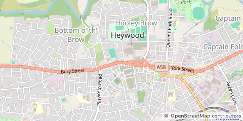 Map of Heywood, Lancashire