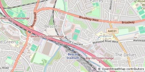 Map of Walsall, West Midlands