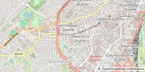 Map of Sheffield
