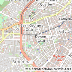Map of Sheffield