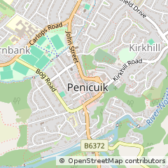 Map of Penicuik, Midlothian