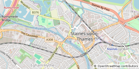 Map of Staines-Upon-Thames