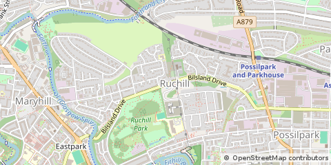 Map of Glasgow, Lanarkshire