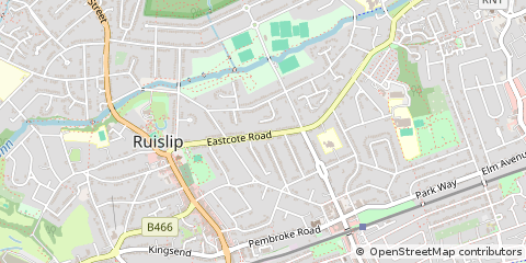 Map of Ruislip, Middlesex