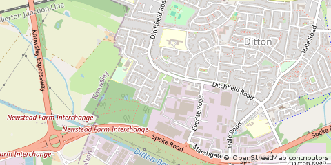 Map of Widnes, East Sussex
