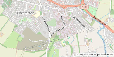 Map of Cirencester, Gloucestershire