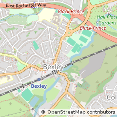 Map of Bourne Road, Bexley, Kent