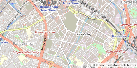Map of Birmingham, West Midlands