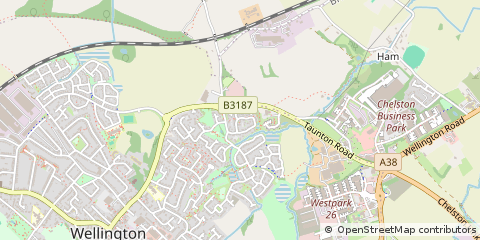 Map of Wellington, Somerset