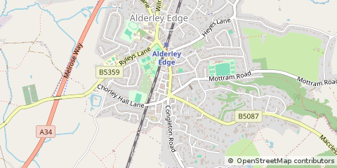Map of Alderley Edge, Cheshire