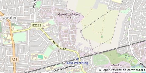 Map of Worthing, West Sussex