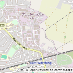 Map of Worthing, West Sussex