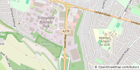 Map of Gillingham, Kent