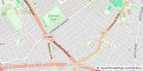 Map of Ilford, Essex