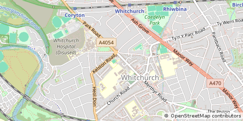 Map of Cardiff, South Glamorgan