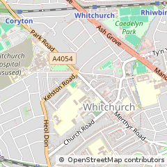Map of Cardiff, South Glamorgan