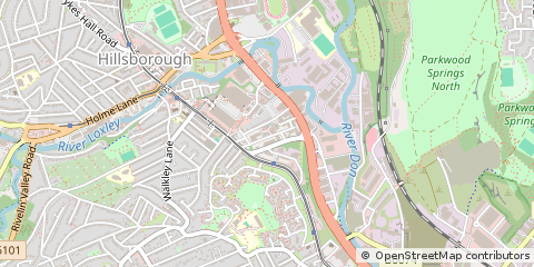 Map of Sheffield, South Yorkshire