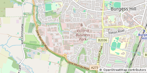 Map of Burgess Hill, West Sussex