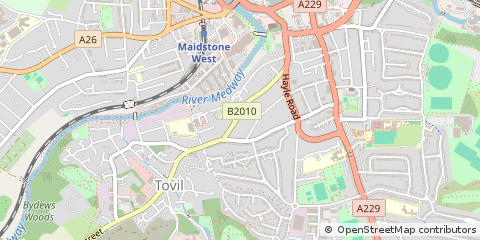 Map of Maidstone, Kent