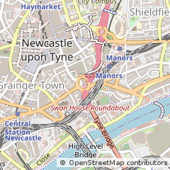 Map of Newcastle Upon Tyne