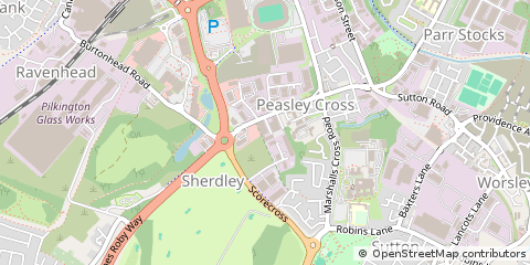 Map of ST. Helens, Lancashire