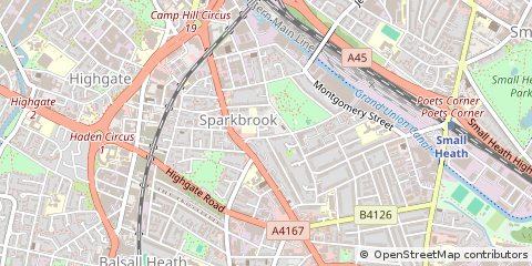 Map of Sparkbrook