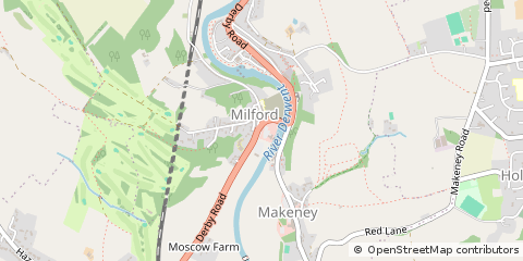Map of Belper, Derbyshire
