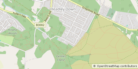 Map of Bordon, Hampshire