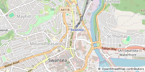 Map of Swansea