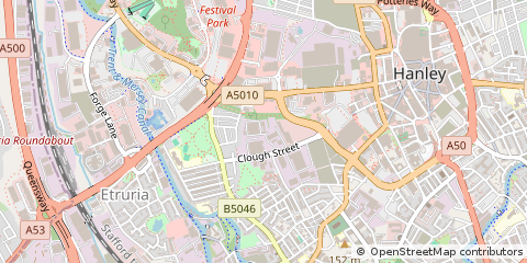 Map of Stoke-on-Trent, Staffordshire