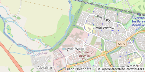 Map of Peterborough, Cambridgeshire