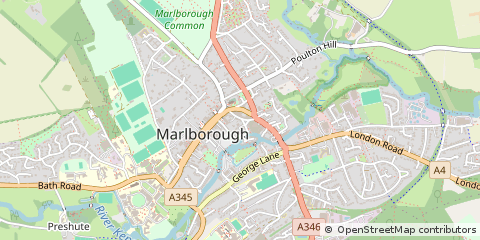 Map of Marlborough, Wiltshire