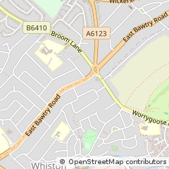 Map of Rotherham, South Yorkshire