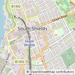 Map of South Shields, Tyne & Wear