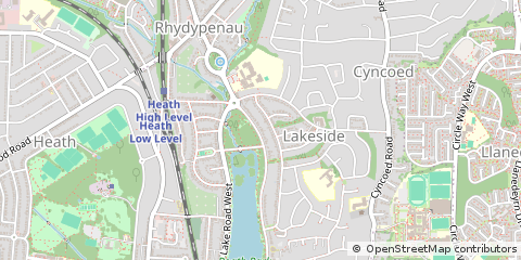Map of Cardiff, South Glamorgan