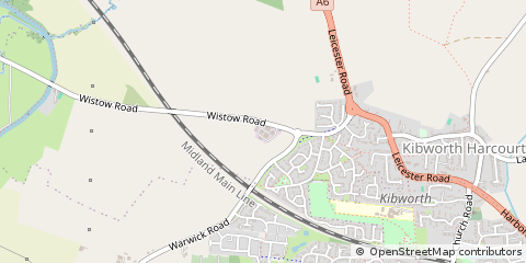 Map of Kibworth, Leicester