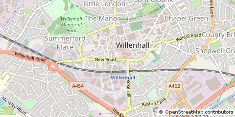 Map of Willenhall, West Midlands