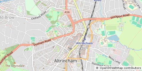 Map of Altrincham