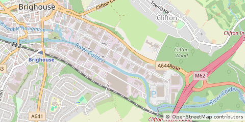 Map of Brighouse, West Yorkshire