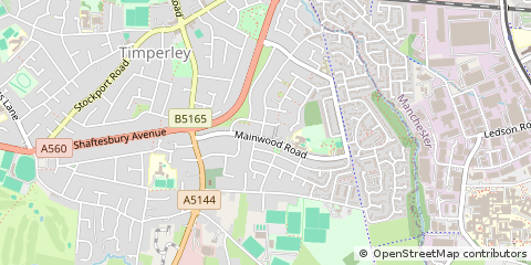 Map of Altrincham, Cheshire