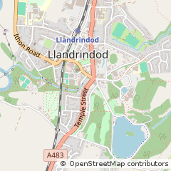 Map of Llandrindod Wells, Powys