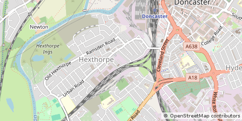 Map of Doncaster, South Yorkshire