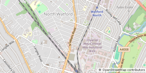 Map of Watford, Herts
