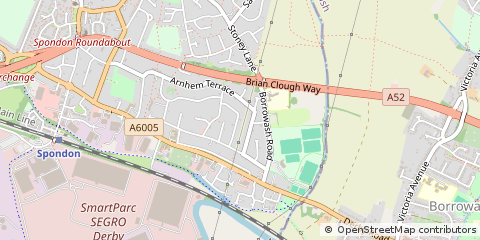 Map of Spondon, Derbyshire