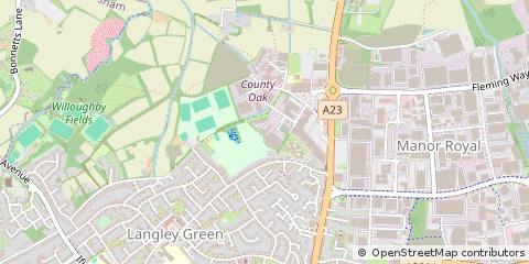 Map of Crawley, East Grinstead
