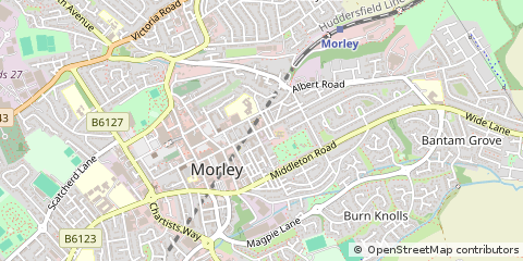 Map of Leeds, West Yorkshire