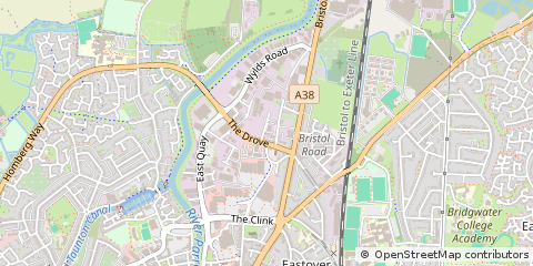 Map of Bridgwater, Somerset