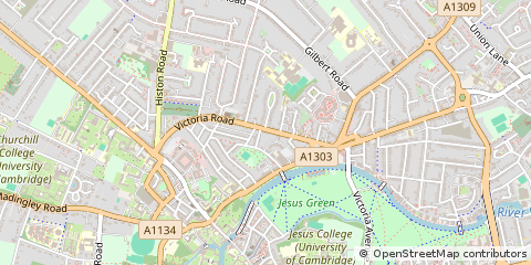 Map of Cambridge, Cambridgeshire